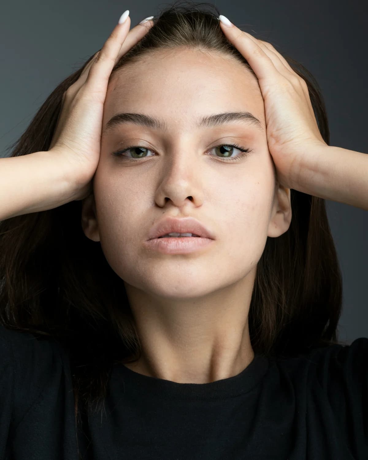 Portrait suggesting firmness and definition
