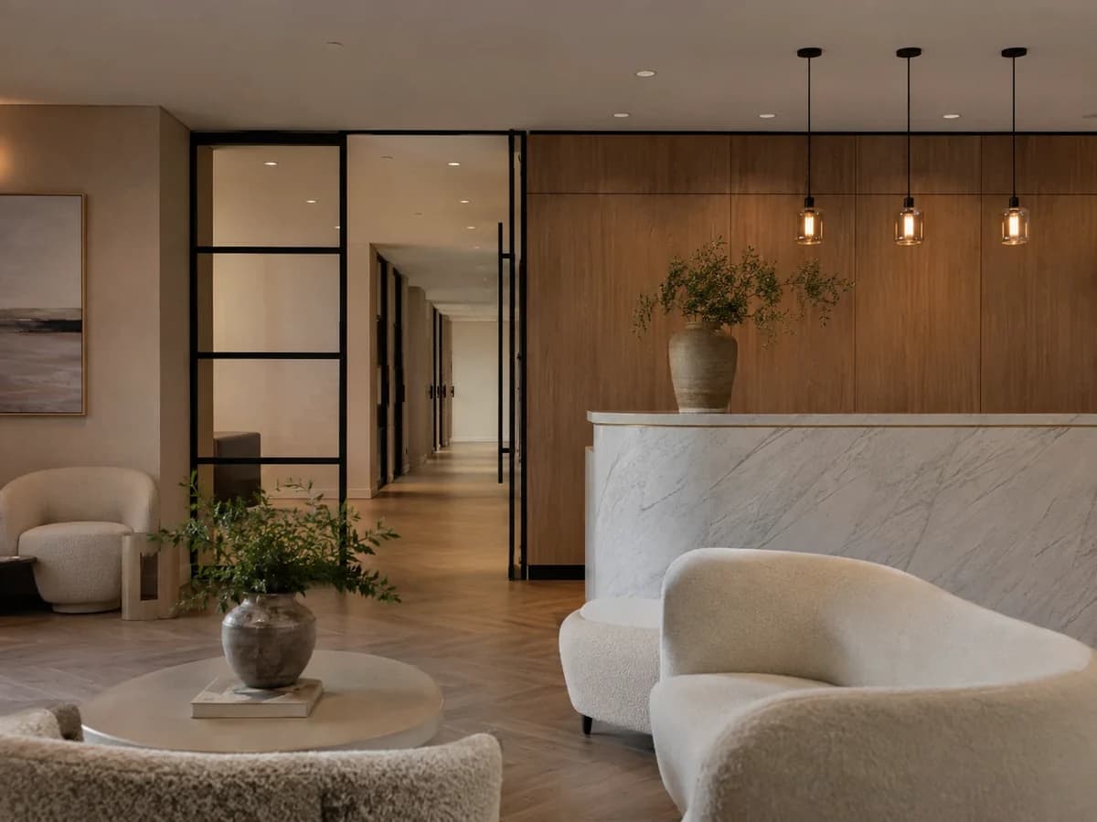 Calm, professional clinic environment